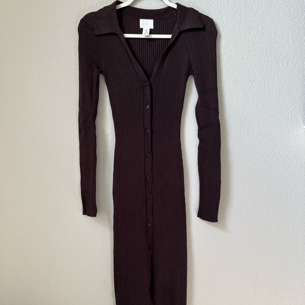 H&M ribbed midi dress